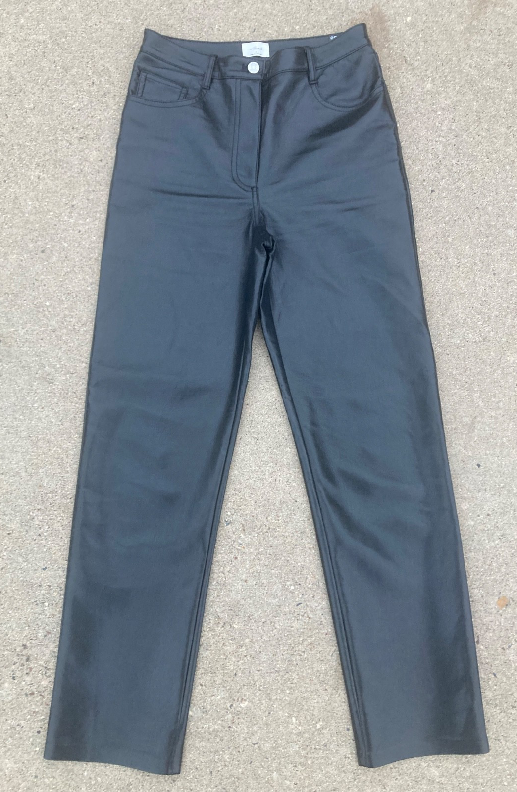 Wilfred Women’s Pants Straight Leg Faux Leather Black Size 4 Aritzia (28x29)