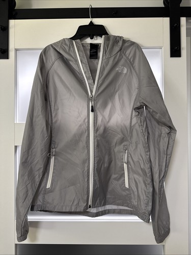 The North Face Grey Sheer Lightweight Rain Jacket size Medium