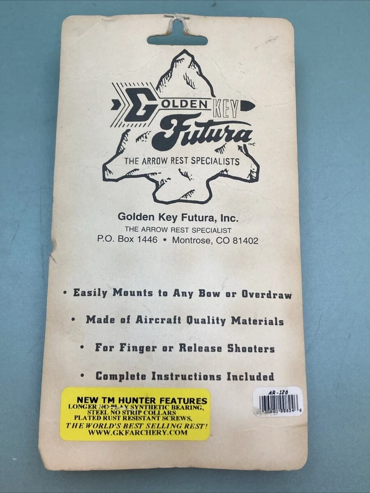 NEW GOLDEN KEY FUTURA AR-126 SILENT HUNTER CARBON ARROW REST LEFT HAND - Image 4 of 4