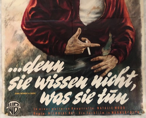 James Dean rares EA - Plakat 1956 denn sie wissen nicht was sie tun. "Zustand" - Bild 3 von 4