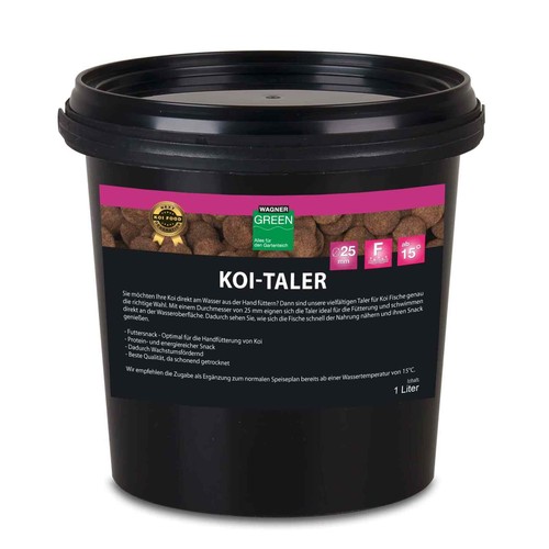 WAGNER Koi Taler 1 Liter - Koi Snack Futter Gulden für die Handfütterung - Bild 1 von 2