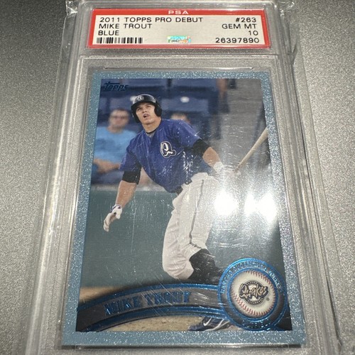 2011 Topps Pro Debut Blue Mike Trout #263 PSA 10 /309 LOW POP - 第 1/2 張圖片