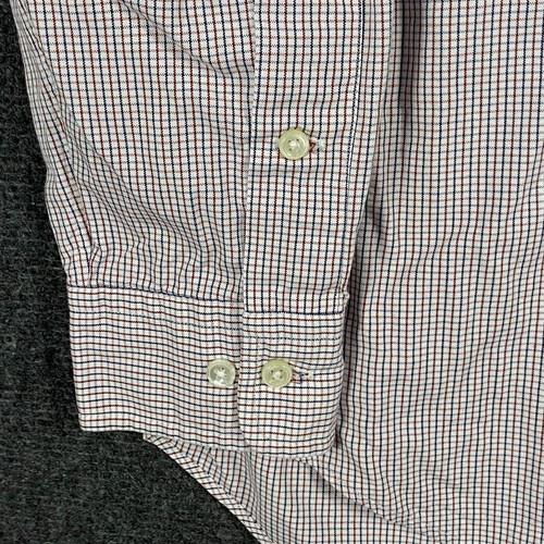 Ralph Lauren YARMOUTH Mens 15.5 34/35 Button Down Shirt Red Blue Tattersall - Picture 3 of 11