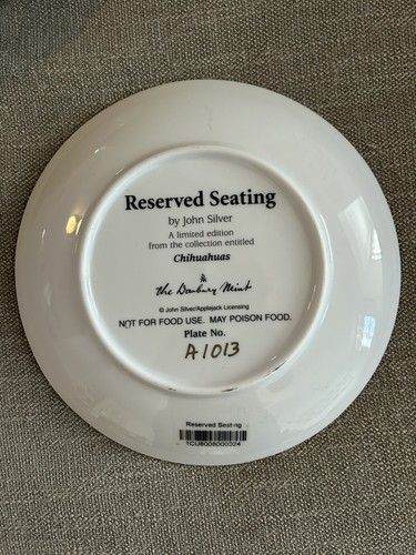 Set of 8 Danbury Mint Limited Edition Chihuahua Plates by John Silver - Picture 11 of 17