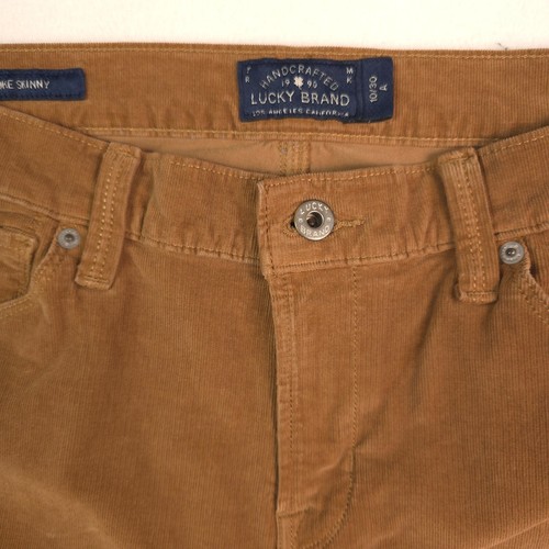 Lucky Brand Brooke Skinny Womens Tan Corduroy Pants Size 10 ( Measures 32x29 ) - Picture 4 of 18