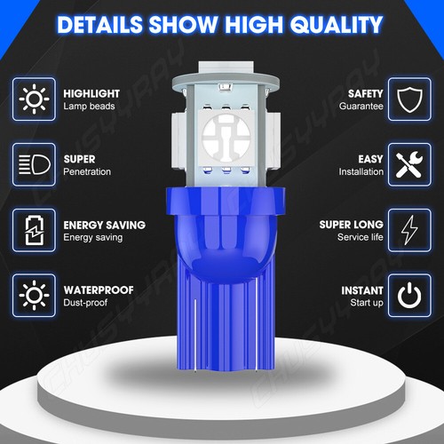 2 piezas azul hielo T10 W5W cuña 5-SMD luz LED 8000 K AU para MAZDA CX9 2007-2010 - Imagen 4 de 10