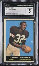 1961 TOPPS #71 JIM BROWN 5 EXCELLENT BROWNS 675