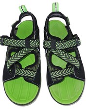 KEEN Rock Iguana Jr Big Kid Sz 2 Sandal Green Black Strap School Hike Beach