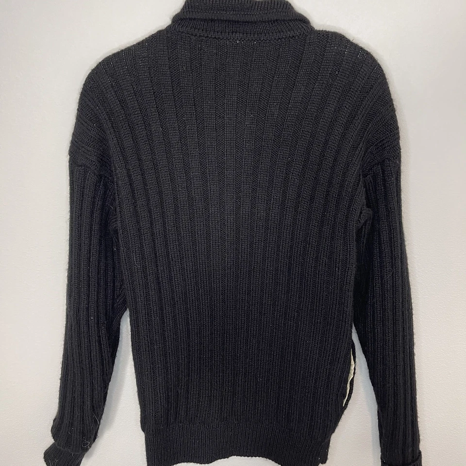 Cárdigan vintage para hombre Giorgio Armani negro talla S/pequeño Foto 3 de 4