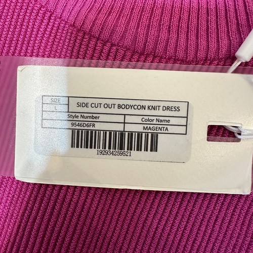 Endless Rose Womens Side Cut-out Bodycon Knit Dress Magenta Sleeveless L NWT - Picture 9 of 14