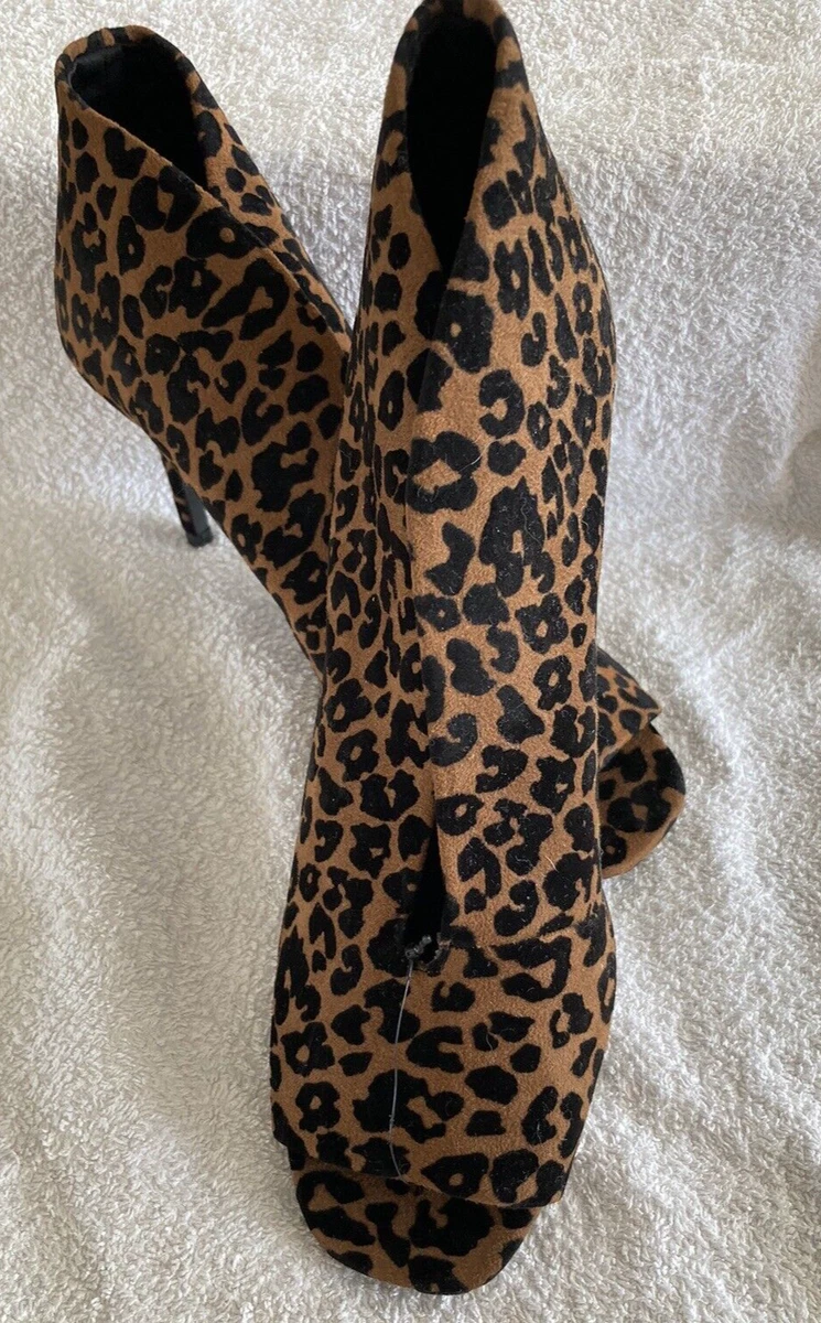 Ladies leopard booties deals