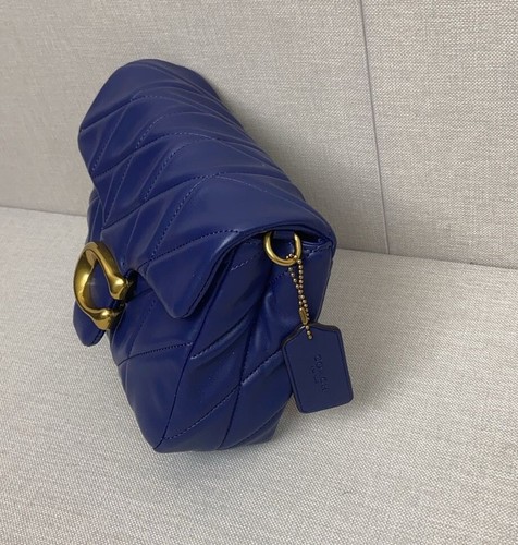 COACH Times Square Tabby Schultertasche gesteppt CW629 Navy Outlet Neu - Bild 5 von 12