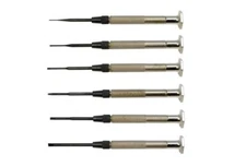 Grobet 52.480 Mini Slotted Screwdriver Set 6pc In Carry Pouch 3.5" Made in U.S.A