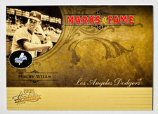 2005 Donruss Absolute Memorabilia Maury Wills Card Marks of Fame #/150 Dodgers