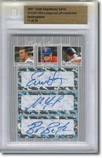 EVAN LONGORIA * Matt LaPorta * BILLY BUTLER * Autograph Rookie Auto BGS #/25