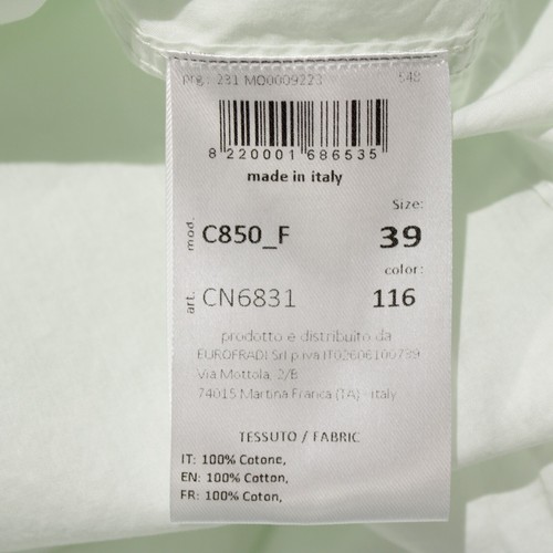 Fradi NWT Dress Shirt Size 39 15.5 in Solid Light Mint Green 100% Cotton - Picture 11 of 11
