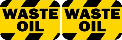 3in x 2in Waste Oil Stickers