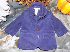 Janie And Jack Navy Blue Corduroy Blazer Size 3/6 Months Boy's