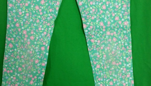 Celebrity pink girls pants sz 10 mystic jade floral design cotton - Picture 5 of 12