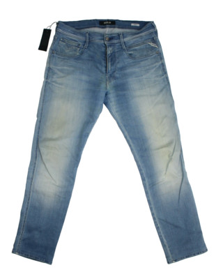 Replay Herren Hyperflex Jeans Anbass - M914 - Blue - Top Denim Hose - W32 L32