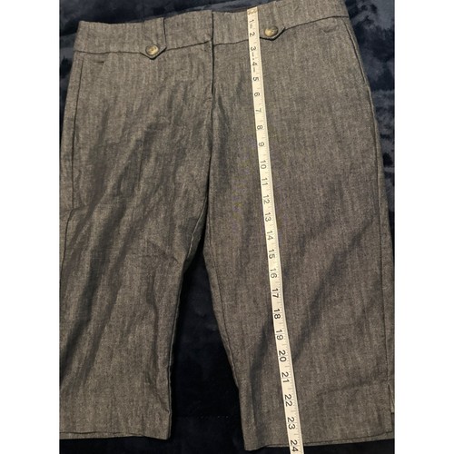Heart Soul Bermuda Gray Pants Size 9 Juniors Cotton Blend Waist 32" Polyester - Picture 6 of 10