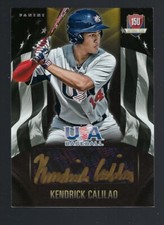 2015 Panini USA Baseball Black Gold Signature Kendrick Calilao 12/49