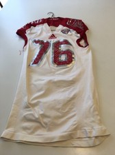 Game Worn Used Miami Red Hawks Football Jersey Adidas 2XL #76