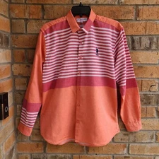 US POLO ASSN. Men's Casual Shirt Button Front Long Sleeves Tailored Fit Size XXL