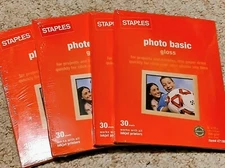 NEW Staples 120 Sheet Glossy Photo Paper Inkjet Computer Printer 8.5 X 11 
