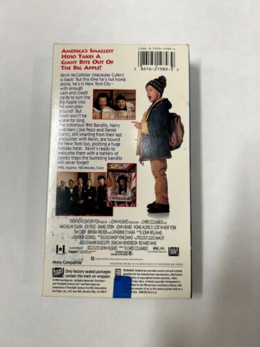 Home Alone 2 Lost in New York VHS 1993 Macaulay Culkin Rare Life Cereal Tab - Picture 2 of 8