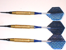 Soft Tip Darts Used, 16 Gram Brass with New Alum Spin Shafts and Flights 2739