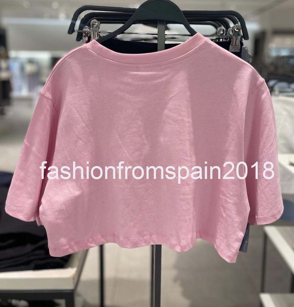 ZARA NEW WOMAN BARBIE™ MATTEL CROPPED T-SHIRT PINK S-XL 0085 ZARA NEW WOMAN BARBIE™ MATTEL CROPPED T-SHIRT PINK S-XL 0085