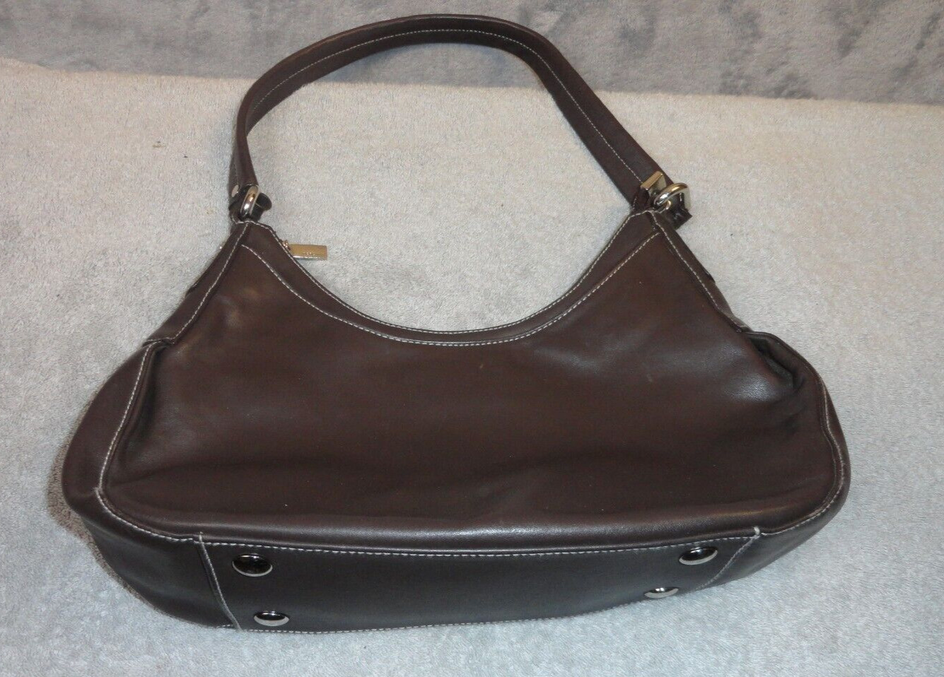 Perlina Brown Leather Purse Shoulder Bag - image 1