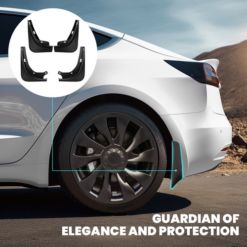 No Drilling Required,SET Mud Flaps Car Splash Guards for Tesla Model 3 17-2023 - Picture 10 of 11