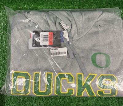 Nike Oregon Ducks Football Grey Green Hoodie Men's Size Large New