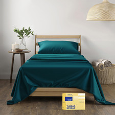 Luxury 600 TC Egyptian Cotton Twin XL Sheets - Deep Pocket Teal Bedding