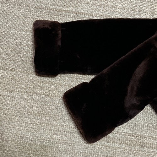 Authentisches echtes Mouton Lammfell Royal Star Damen Merlot geschoren Größe 8-10 Petite - Bild 23 von 24