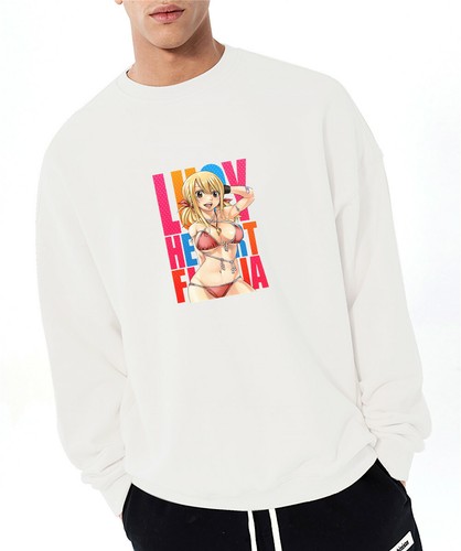 Fairy Tail Lucy Heartfilia Sweatshirt Mens Sweater Shirt Hoodie 100% Cotton - Picture 3 of 9