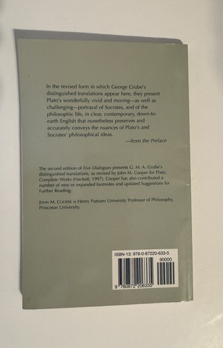 five great dialogues Second Edition Translated By G.m.a. Tribe - Picture 2 of 2
