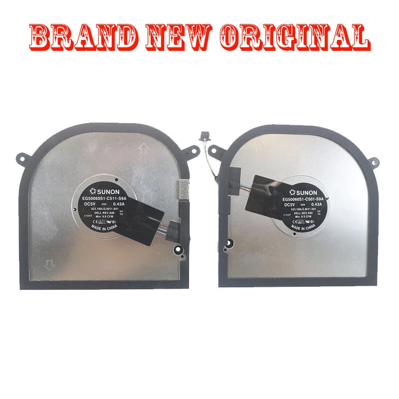 Laptop CPU GPU Cooling Fan for Dell Precision 5750 5760 0MXF81 0P2FY9 L&R - Image 2 of 2