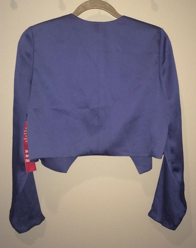 ADRIANNA PAPELL French Blue Draped V-Neck Cocktail Dress w/ Jacket NEW Womens 12 - Picture 11 of 12