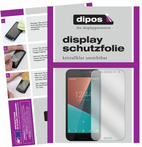 Dipos 2 Pellicole Protettive Crystalclear Per Vodafone Smart 4G - Protezione Display Anti Graffio, Made In Germany - 3