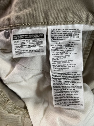 Levi's 514 Men's Size 38x30 Tan Straight Leg Denim Jeans Chino White Tag EUC! - Picture 5 of 12