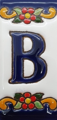 Keramik Hausnummer Zahlen Ziffern Buchstaben Symbole Kacheln Fliesen 3,5 x 7,4cm - Bild 24 von 68