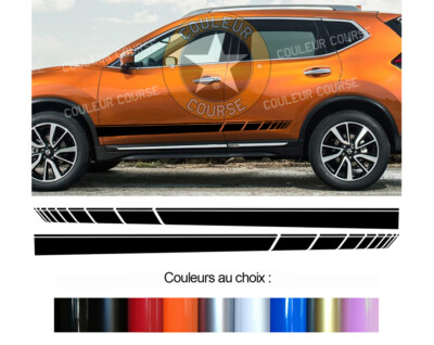 2x SEITENSTREIFEN FÜR NISSAN X-TRAIL 4x4 4WD AUFKLEBER STICKER BD573N-38*