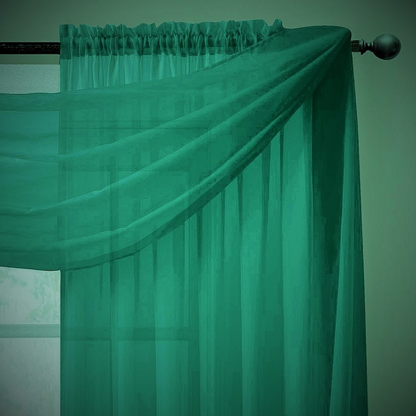 1 ELEGANCE SHEER VALANCE SCARF TOPPER SWAG WINDOW TREATMENT COVERING ALL STYLES eBay