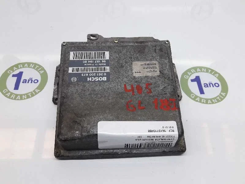 9619719480 centralina motore per PEUGEOT 405 I 1.9 DIESEL 1987 1069225 - Immagine 2 di 4
