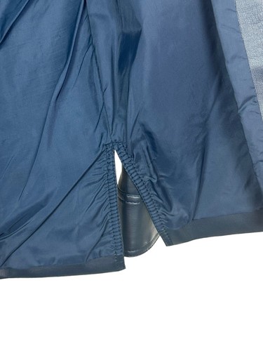 VTG Cortini 1970s Vegan Leather Blue PVC Jacket Men's SMALL Disco Faux Vinyl - Picture 5 of 9