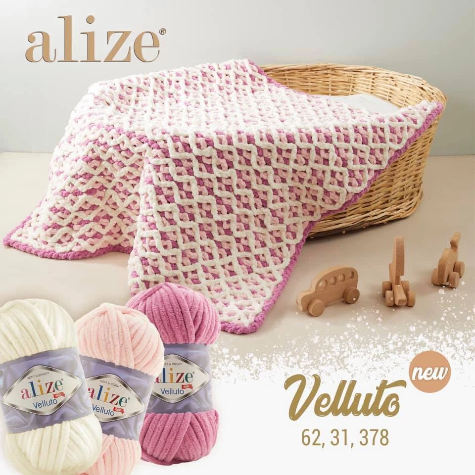 ALIZE VELLUTO Wolle Chenille Garn chunky samtig *neue Farben* 100g (Farbauswahl) - Bild 2 von 3