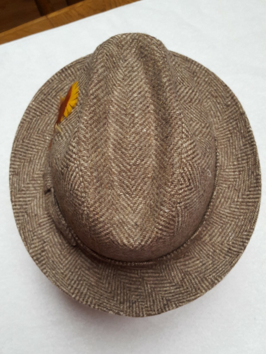 帽子 50s VINTAGE Mallory Twenty 7 5/8 61cm Vintage Mallory By Stetson Hat Tan Size 6 7/8 EC | eBay